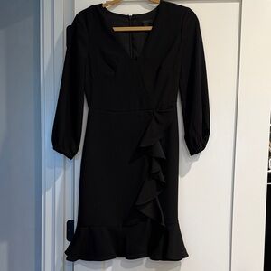 J.Crew Black Ruffle Dress